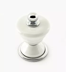 Brainerd Coat & Robe Hook White Ceramic Brushed Nickel 54548 Knob Pull 10 Pack - Picture 1 of 4