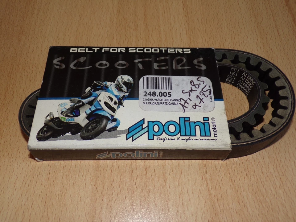 Courroie de transmission Polini pour scooter Piaggio 50 ZIP 2000 2T air 248.005 - Photo 1/3