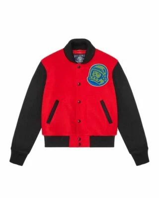 Billionaire Boys Club  Mens Red Mountain Logo Varsity Jacket S SMALL 36 UK NEW - Image 1 of 2
