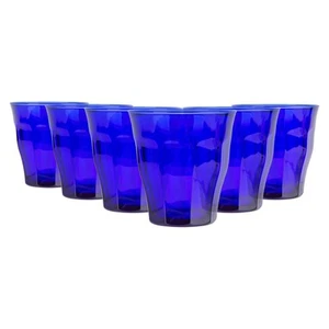 6x Duralex Sapphire 250ml Picardie Glass Tumblers Water Whiskey Drinking Cup Set - Picture 1 of 7