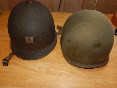 Casco M1 Segunda Guerra Mundial con forro Hawley temprano - paca fija Foto 1 de 4