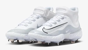 Nike Alpha Huarache Elite 4 Mid Metal Baseball Cleats Shoes Size 8 FD2744-102 - Picture 1 of 7