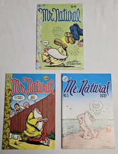 ADULT ONLY Robert Crumb's MR. NATURAL #1, 2, 3 Comp Series Kitchen Sink 1970 VG  - Picture 1 of 15