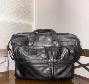 Vintage Tumi Black All Napa Leather 9624D3 Laptop Professional Briefcase - Picture 1 of 17