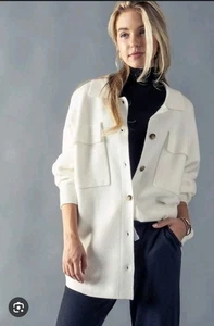 Camisa Aritzia Wilfred Ronnie Talla XS Botón Delantero Gran Tamaño Cazadora Lenzing Suave - Imagen 1 de 8