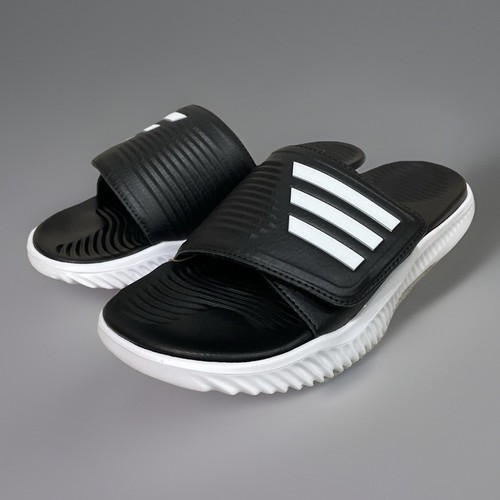 Sandali Adidas Alphabounce 2.0 Slides nero bianco uomo taglia 12 nuovi con scatola GY9415