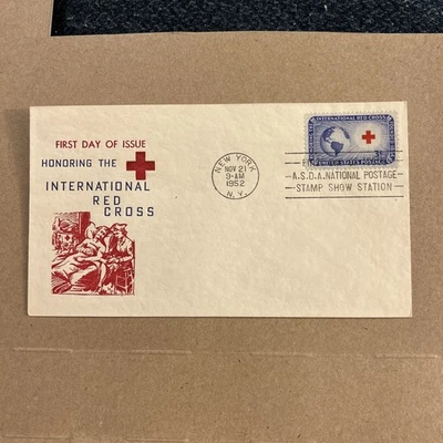 US FDC # 1016 3c International Red Cross 1952 - Image 1 of 4