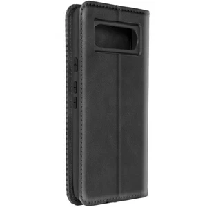 Étui pour Google Pixel 8 Clapet Portefeuille Motif Damier Collection Geo Noir - Photo 1 sur 6
