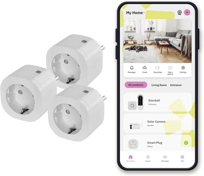 by Netatmo Pack of 3 Smart Plug Timer Power Outlet, Energy Monitoring, Remote Co - Image 1 of 4