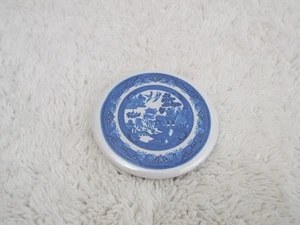 Oriental Blue Willow ~ 2-1/4" Button Pinback Pin (D45) - Picture 1 of 2
