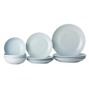 Royal Doulton Gordon Ramsay 12pc Dinner Stoneware Set of 12 | Maze Blue - Picture 1 of 4