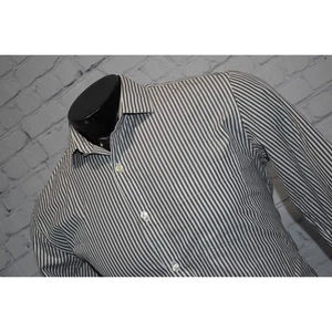 Camisa de vestir J Crew para hombre talla mediana Thompson camisas calce clásico gris a rayas - Imagen 1 de 7