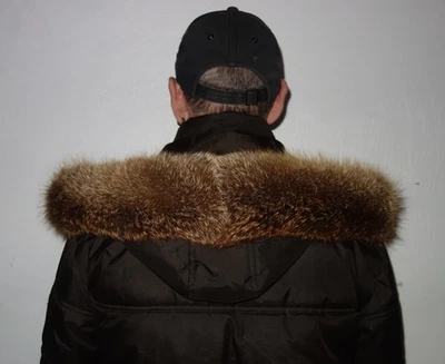 Fuchs Pelz Kapuze Kragen 56 cm Echt Fell Besatz Jacke Parka Rotfuchs  DE Jagd - Bild 1 von 4