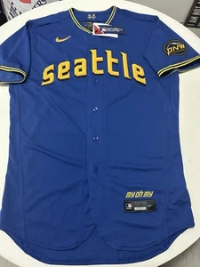 NWT Nike Authentic City Connect Seattle Mariners Julio Rodriguez Jersey 44 Large - Picture 1 of 16