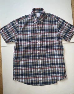 Brooks Brothers Hemd Herren Medium kariert Regent Fit Knopfleiste leichte Baumwolle - Bild 1 von 3