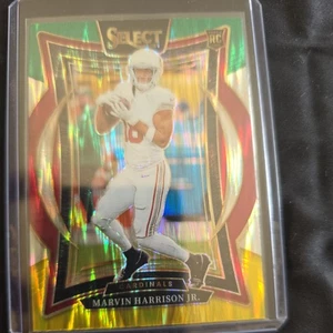 2024 Panini Select - Concourse Marvin Harrison Jr. #28 Green & Yellow Shock... - Bild 1 von 2