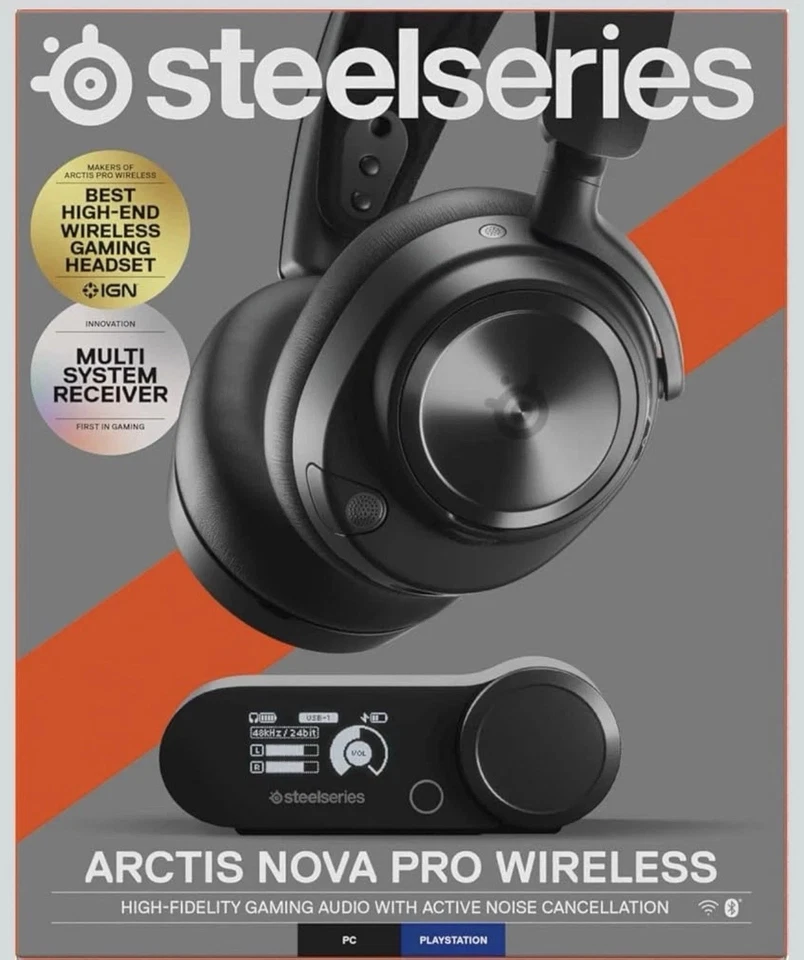 Steelseries Arctis Nova Pro Wireless Gaming Headset PC PLAYSTATION Base Station - Image 1 of 4