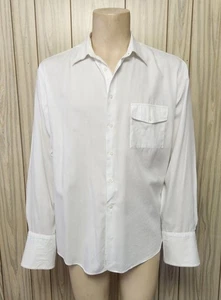 Giorgio Armani shirt 17.5 men's French cuff white XL - Picture 1 of 6