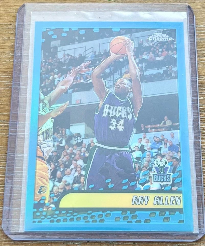 RAY ALLEN 01-02 Topps Chrome #25 REFRACTOR PARALLEL ! MILWAUKEE BUCKS ! - Image 1 of 1