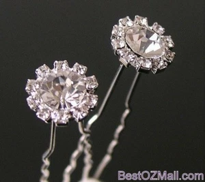 5 X Wedding Bridal Rhinestone Hair Pins Ladies Womens Jewellery Hair Accessories - Picture 1 of 4