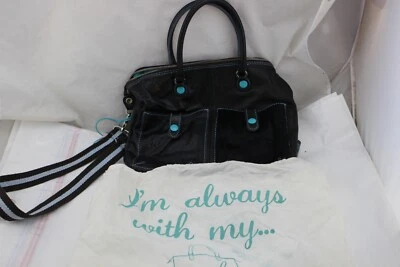 Gabs Black Leather Patchwork Convertible Crossbody Handbag Bag - Image 1 of 4