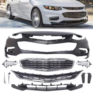 Front Bumper Cover & Grill Fog Lights Assembly For 2016-2018 Chevrolet Malibu - Picture 1 of 21