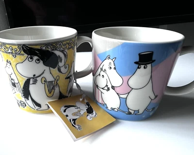 [2 mugs] Moomin ARABIA Home at Last Mug Cup Red Cross Japan Opera Mug Cup 0.3L - Image 1 of 4