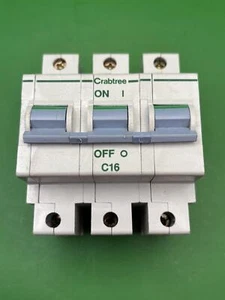 Crabtree Polestar 63B/16 C16 16A 3 Phase MCB - Picture 1 of 4