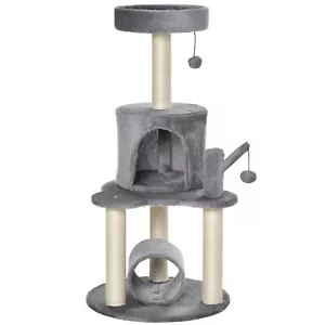 More details for cat tree tower activity centre w/ jute post bed tunnel perch hanging toy
