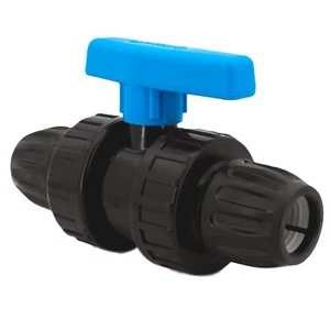 Válvula de bola PP 20 25 32 mm conexión de sujeción para tubo de PE válvula de cierre válvula de bola 16 bar - Imagen 1 de 5