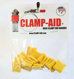 20 PK AMARILLO 1/2" Abrazadera Manguera Abrazadera Extremo Tapas Protectores Cubiertas Mangas Seguridad - Imagen 1 de 12