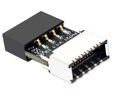 motherboard 9pin head USB2.0 To USB 3.1 Type-e Gen2 A-KEY Front Panel adapter - Image 1 of 4