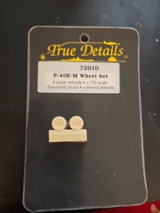 TRUE DETAILS 1:72 Curtiss P-40E-M Wheel Set  Resin Set # 72010 NEW! - Picture 1 of 2