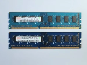 Hynix | 4GB (2X2GB) PC3-10600U Memory Ram | HMT125U6BFR8C-H9 - Picture 1 of 1