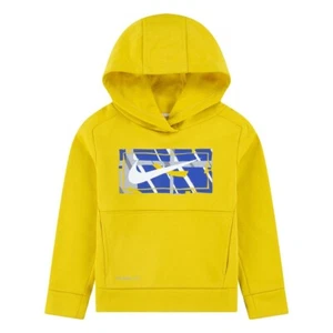 Nike Boy's (Kids) Yellow Play Cut Dri-FIT Therma Hoodie (86L188-Y47) Size 4/5/6 - Picture 1 of 5