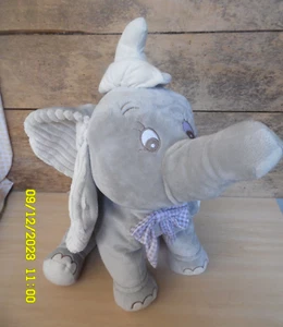 P4/ DISNEY NICOTOY GROSSE PELUCHE ELEPHANT DUMBO GRIS + - 50CM  COMME NEUVE - Picture 1 of 5