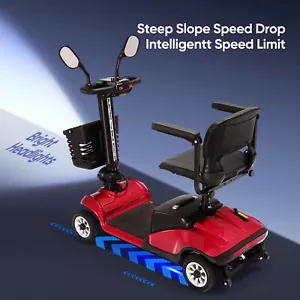 4 Wheels Mobility Scooter Power Wheelchair for Adult Senior Slop Protection US - Picture 1 of 18