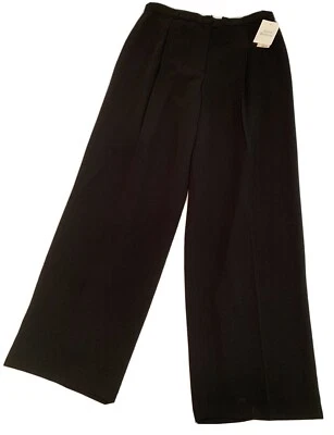 Pantalones Charter Club para mujer talla 16 nuevos con etiquetas (P283) plisados precio de venta sugerido por el fabricante $80 forrados en negro Foto 1 de 4