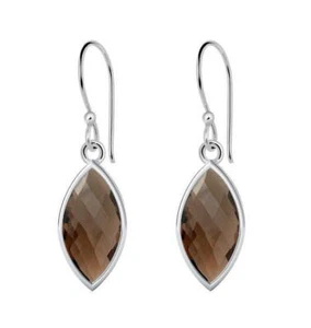 6.78 Ct Brown Topaz French Hook Earrings 925 Sterling Silver Ear Wire Earring - Picture 1 of 5