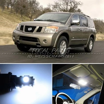 Kit de paquete interior de 18 luces LED blancas de xenón para Nissan Armada 08-14 K110 Foto 1 de 2