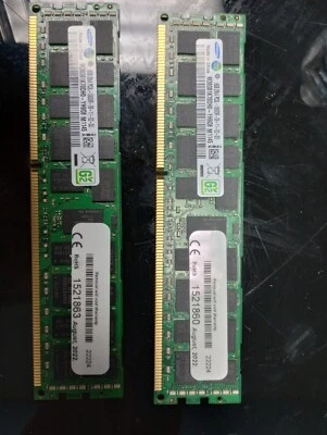 16GB  (2x8GB)  SAMSUNG 8GB 2Rx4 PC3L-10600R  Server RAM - Image 1 of 2