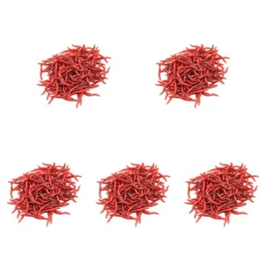 150Pcs Lifelike Fake Earthworm Red Worms Realistic Artificial Bait Shape Design - Picture 1 of 9