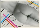Erotik-AK Mädel nackt, naked, nu, schöner Po 70er Photokunst