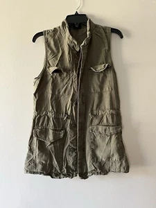 Mossimo Cargo Vest Green Size S Sleeveless Fall Womens - Picture 1 of 5