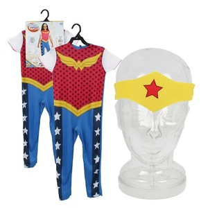 DC SUPER HERO GIRLS WONDER WOMAN Girls Child Costume MEDIUM 8-10 Ages 5-7 Years - Picture 1 of 3