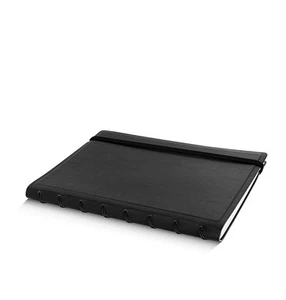 Filofax A5 Size Refillable Leather-Look Ruled Notebook Diary Black -115007 #JP - Picture 1 of 8