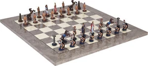 Juego de tablero de ajedrez superior romanos egipcios ajedrez con incrustaciones de arce borrable - Imagen 1 de 2