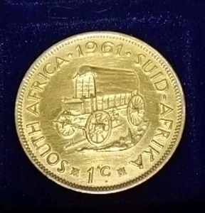 Südafrika 1 Cent 1961 - Postkutsche - vz-st  - Bild 1 von 2