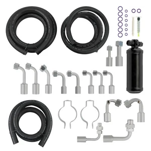 Air Conditioning Hose Kit and R-Ring W/ Drier AC Hoses Fitting Kits Returned - Picture 1 of 14