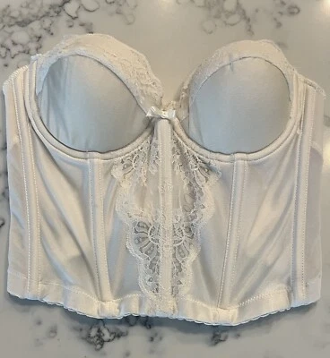 Vintage Lady Marlene Cream Lace Corset Bra Bustier 34 Strapless - Image 1 of 4